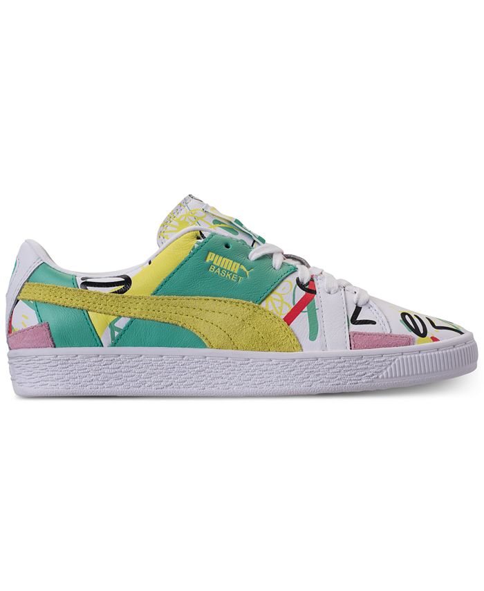 Puma Women's Basket Graphic SM Casual Sneakers from Finish Line - Macy's