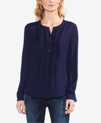 Vince Camuto Ruffle-Front Blouse - Macy's