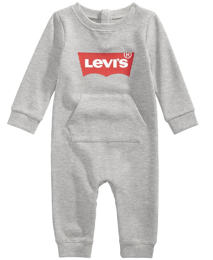 Levis Baby Long Sleeve Hooded Coverall Light Grey Heather 18M main image 0