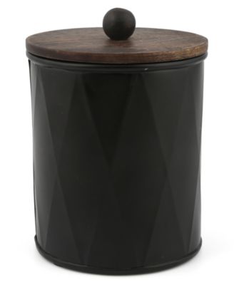 Thirstystone - Large Black Metal Canister with Wood Top