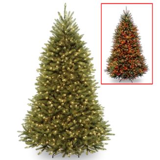 National Tree 7 .5' Dunhill Fir Hinged Tree with 700 Dual Color(R) LED ...