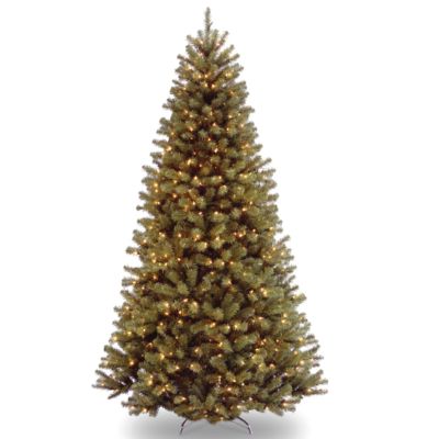 National Tree Company - 7' North Valley Spruce Hinged Tree with 700 Clear Lights