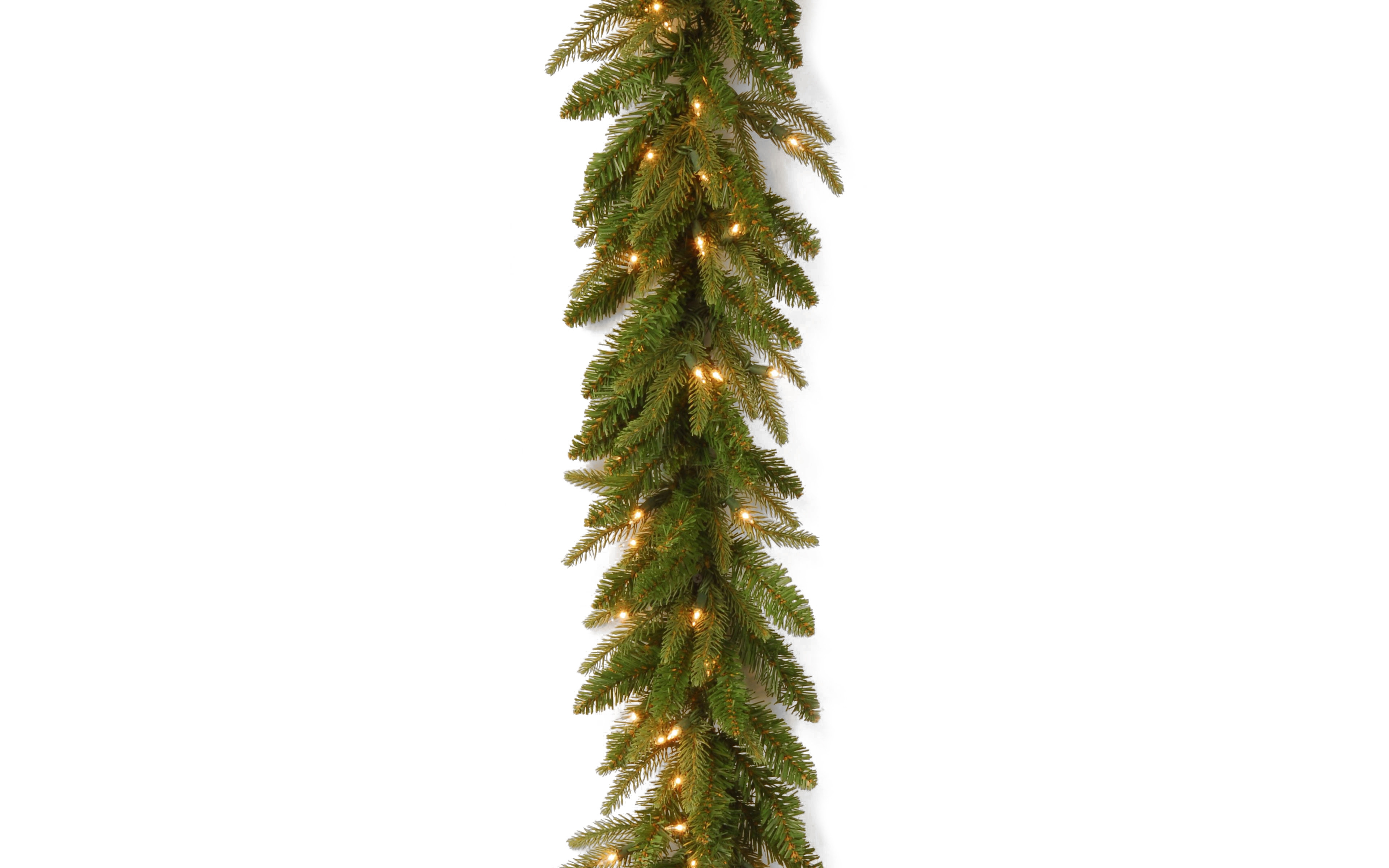 National Tree Company 9' x 10" "Feel-Real" Fraser Grande Garland with 100 Clear Lights