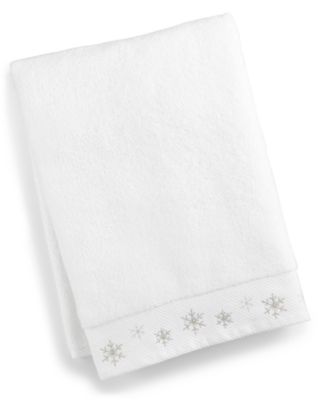 Martha Stewart Collection - Snowflake Cotton Embroidered Bath Towel