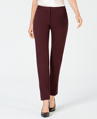 Alfani Petite Ponte-Knit Slim-Leg Pants, Created for Macy's - Macy's
