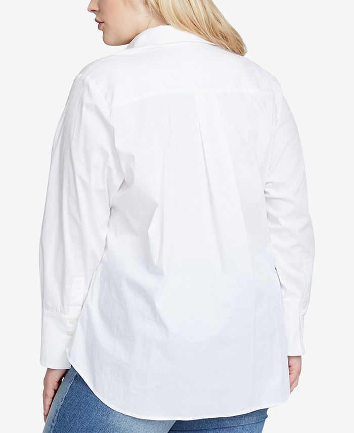 RACHEL Rachel Roy Trendy Plus Size Button-Front Shirt - Macy's