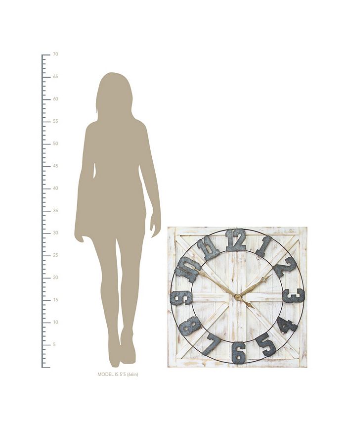 Stratton Home Décor Stratton Home Decor Rustic Farmhouse Wall Clock