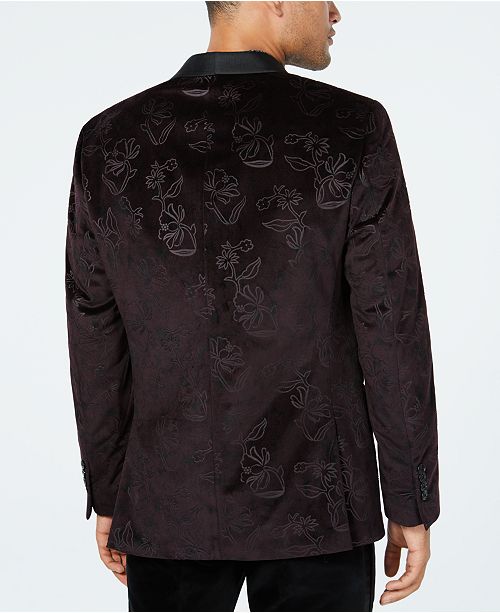 Tallia Men's Velvet Dinner Jacket Brown Size XX-Large