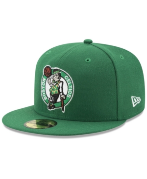 Shop New Era Boston Celtics Basic 59fifty Fitted Cap In Kelly Green