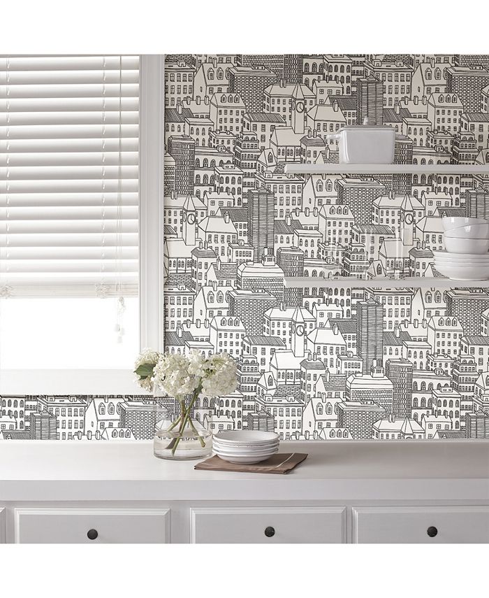 Brewster Home Fashions Metropolis Peel and Stick Wallpaper Macy's