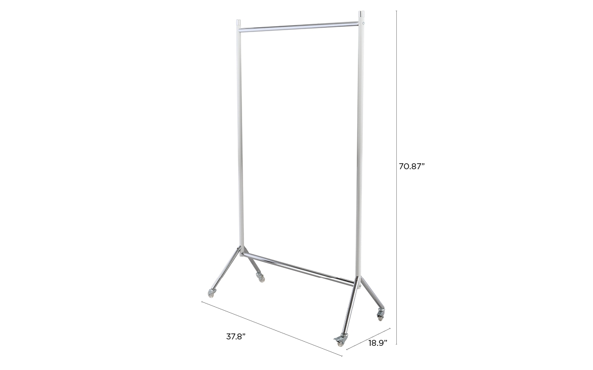 Happimess Sophia Garment Rack In White And Chrome