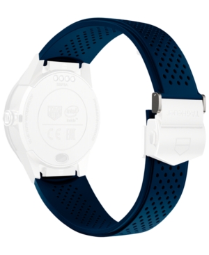 Tag Heuer Modular Connected 2.0 Blue Perforated Rubber Smart Watch Strap 1FT6077