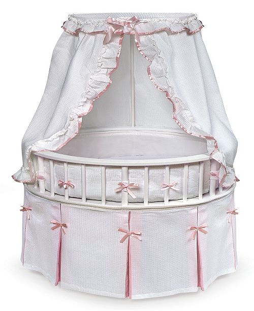 Badger Basket Round Baby Bassinet With Canopy Reviews All Baby