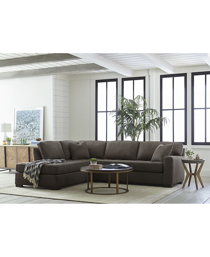 Furniture Dartford 148" 3Pc. Fabric Sectional Custom Colors, Created