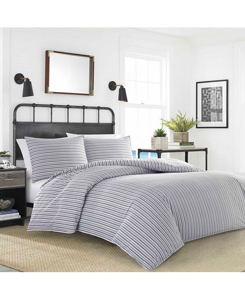 Nautica Coleridge Stripe Twin Charcoal Duvet Set Reviews Duvet