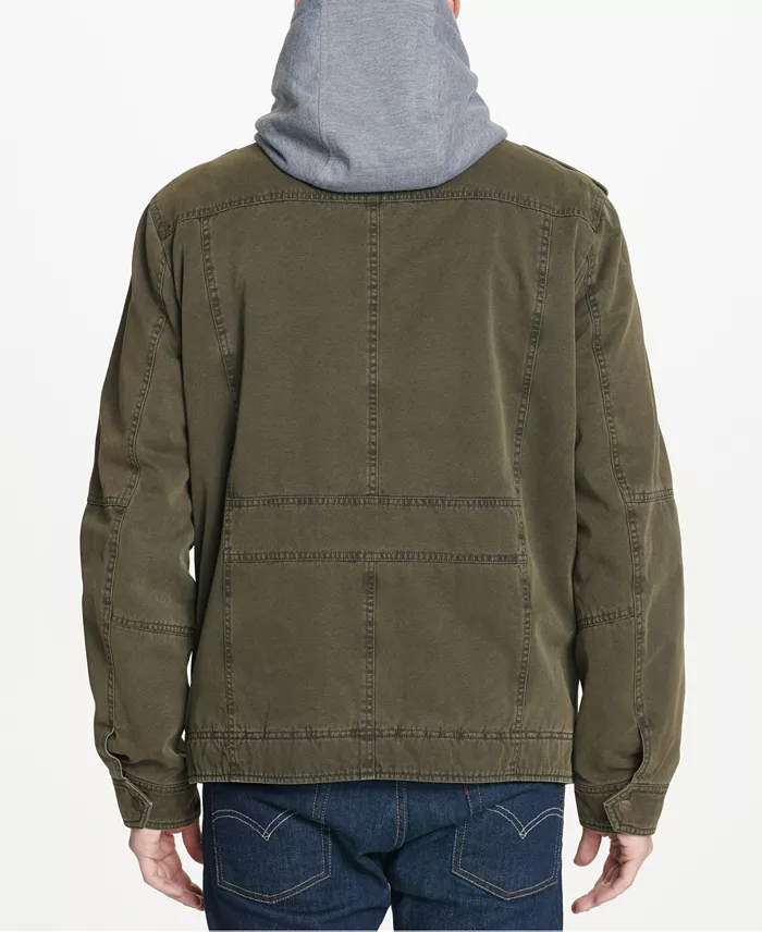 Men's Two Pocket Hooded Trucker Jacket - thumbnail 8