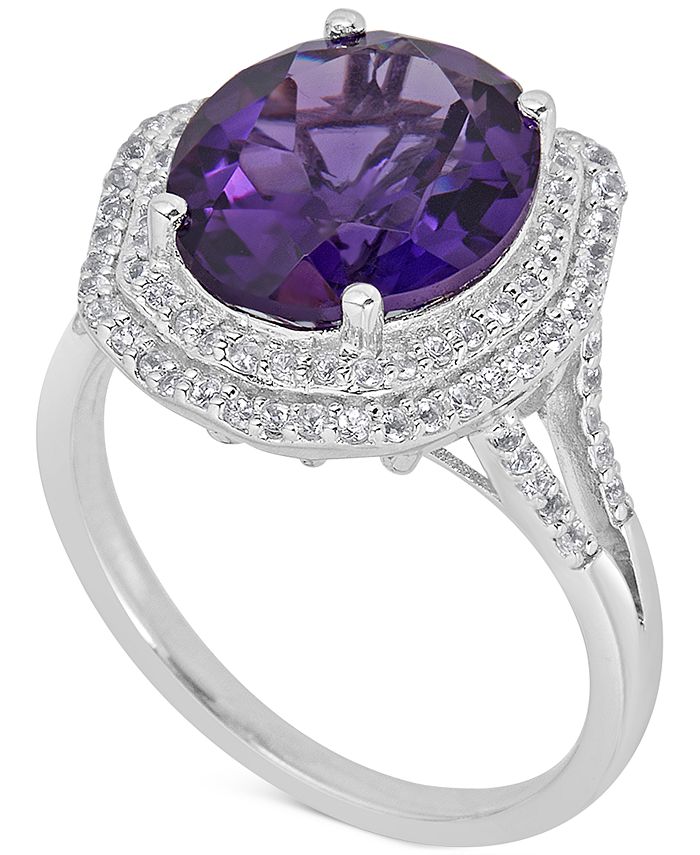Macy's Amethyst (5 ct. t.w) and White Topaz (1 ct. t.w) Ring in ...