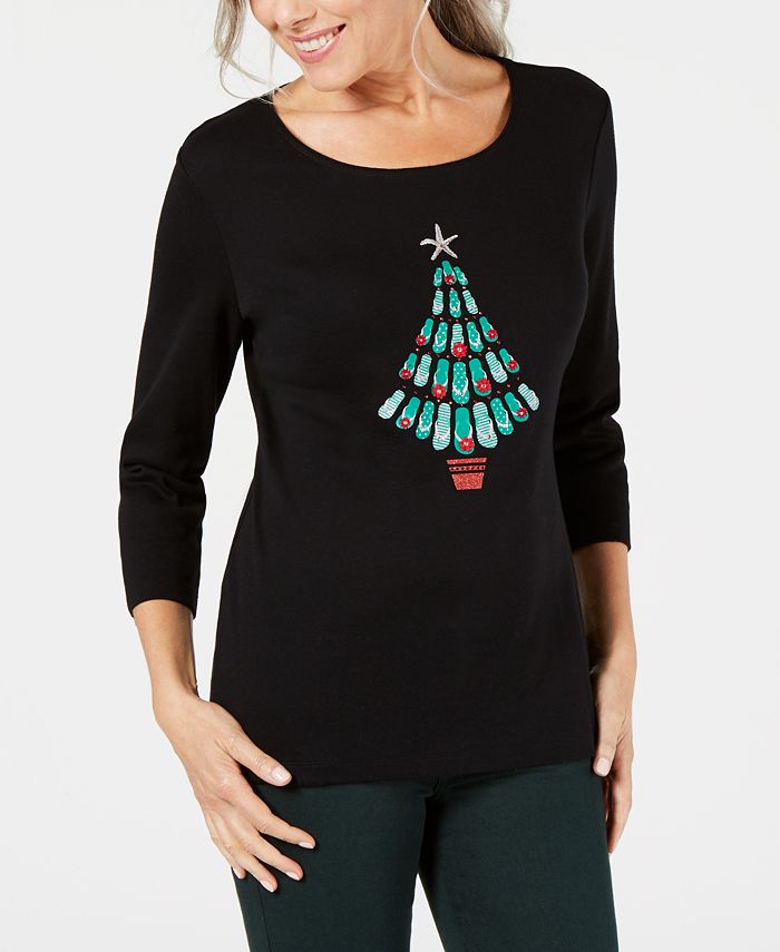 Macys womens shop christmas tops