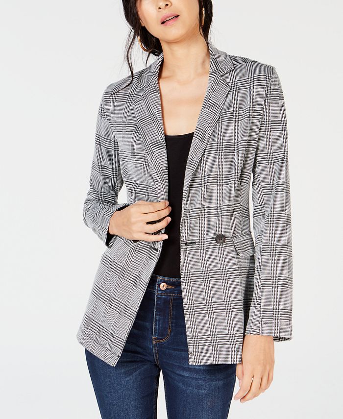 PROJECT 28 NYC Plaid Double-Breasted Blazer - Macy's