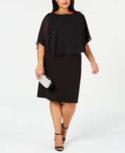 Macys plus size best sale black dresses