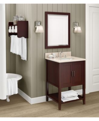 24" Beveled Bath Vanity Mirror, Espresso