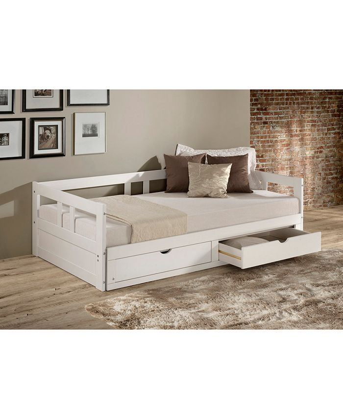 Bolton Furniture Melody Twin to King Trundle Daybed with Storage