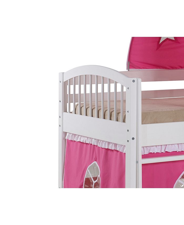 Alaterre Furniture Addison White Junior Loft Bed with a Playhouse Macy's