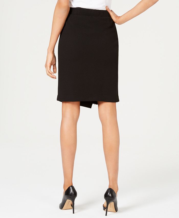 Nine West Asymmetrical Crepe Skirt - Macy's