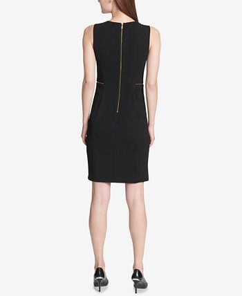 Calvin Klein Zippered Sheath Dress - Macy's