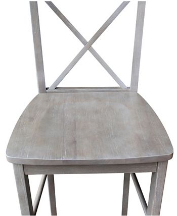 International Concepts - X-Back Bar height Stool - 30" Seat Height