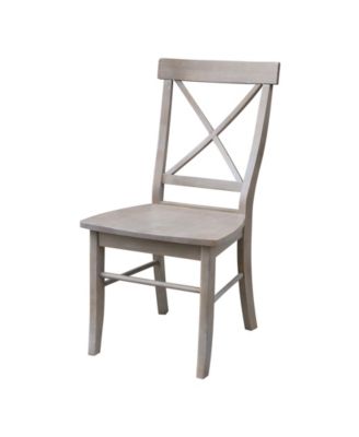 International Concepts - X-Back Chair - With Solid Wood Seat , Set of 2