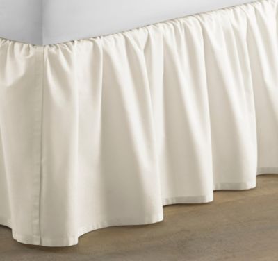 Solid Ruffled Cotton Bedskirt, Full