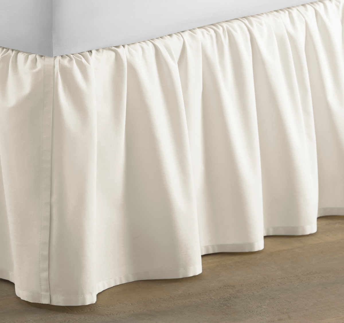 Laura Ashley Solid Ruffled Cotton Bedskirt,