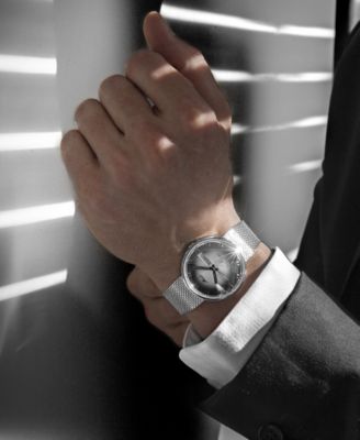 Swiss Automatic Commander Shade Stainless Steel Mesh Bracelet Watch, 37mm - A Special Edition 