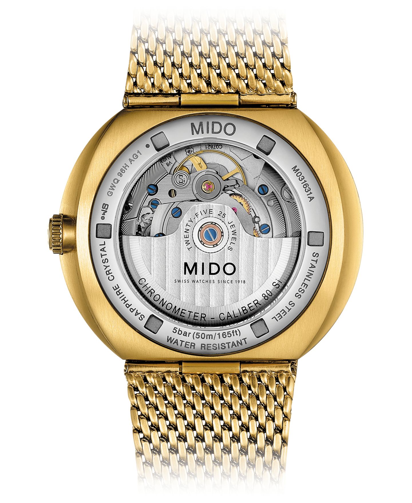Мужские часы Mido Swiss Automatic Commander II Cosc Gold-Tone PVD Stainless Steel Bracelet Watch 42mm — фото 3