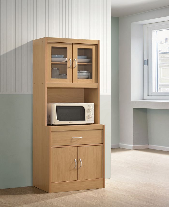 Hodedah Kitchen with Top and Bottom Enclosed Space, 1