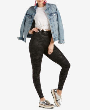 Spanx Camo Faux-Leather Leggings