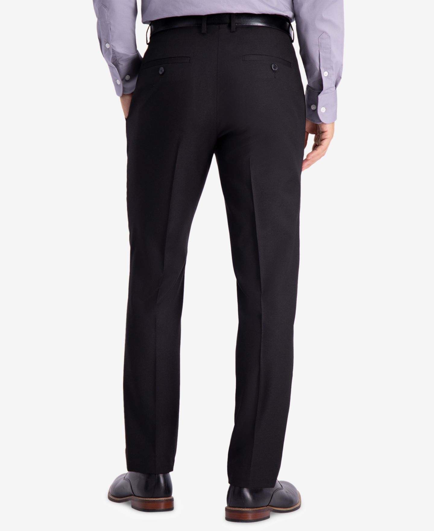 Мужские брюки Kenneth Cole Reaction Slim-Fit Stretch Premium Textured Weave Dress Pants, цвет: Чёрный — фото 2