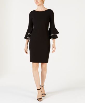 Calvin Klein - Ruffle-Sleeve Sheath Dress