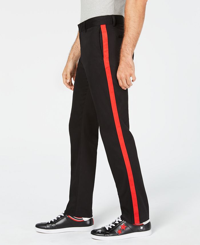 Cole Calvin Klein Men's Exclusive Black & Red Stripe Pants Macy's