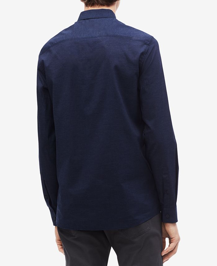 Calvin Klein Men's Single Pocket Indigo Shirt - Macy's
