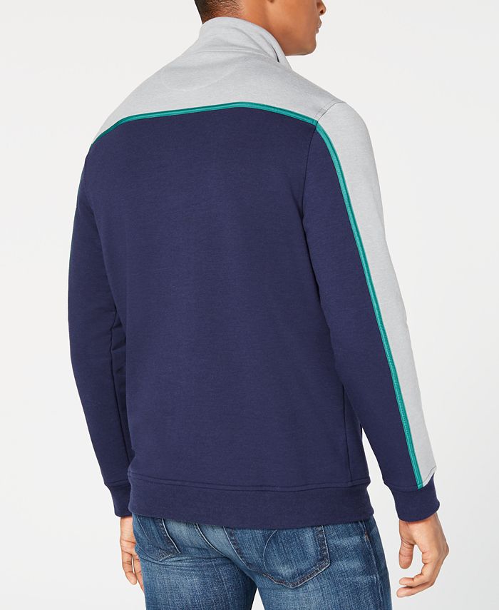 Club Room Men's Colorblocked Fleece Full-Zip Jacket, Created for Macy's ...