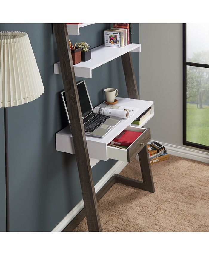 Furniture of America - Lazlo Leaning Display Case