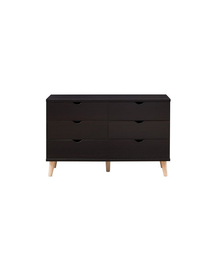 Furniture of America Massenburg II Modern 6Drawer Dresser Macy's