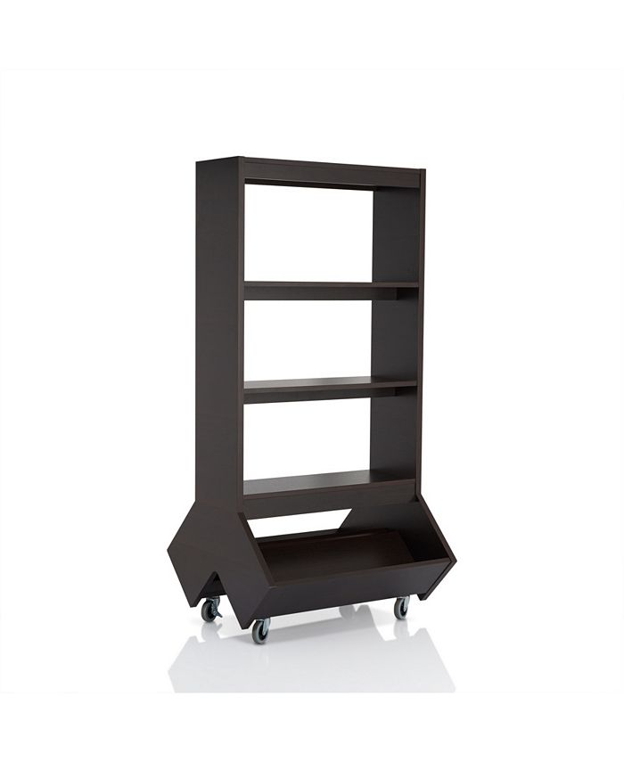 Furniture of America - Normand 3 Shelf Bookcase With Casters