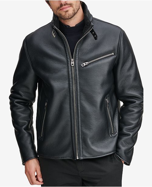 Marc New York Men's FauxLeather FullZip Moto Jacket, Created for Macy