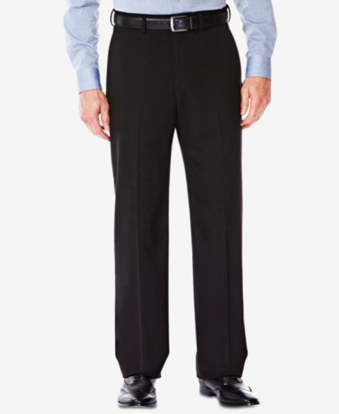 Мужские Haggar Men's Premium Stretch Classic-Fit Flat Front Suit Pants