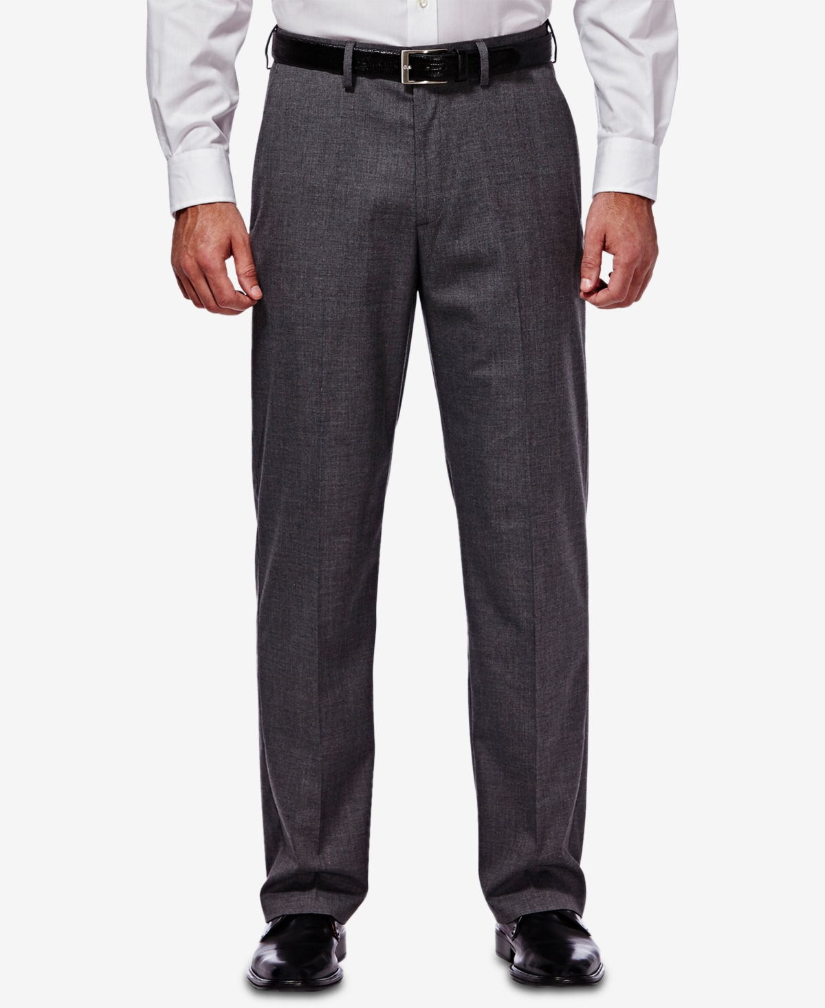 J.m. Haggar Men's Premium Stretch Classic Fit Flat Front Suit Pant - Dark Grey