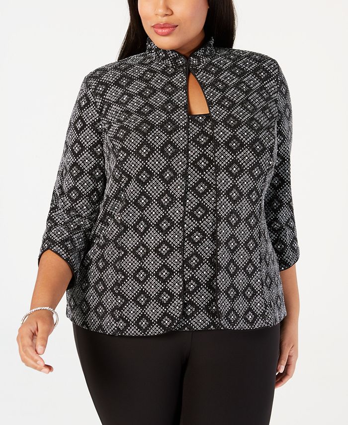 Plus size online glitter jacket