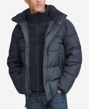 Marc New York Men's Down Puffer Jacket with Fleece Bib